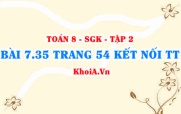 Bài 7.35 trang 54 Toán 8 Kết nối tri thức Tập 2